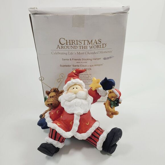 Stocking Hanger Christmas Around The World Santa And Friends House Of Lloyd B - Picture 1 of 11